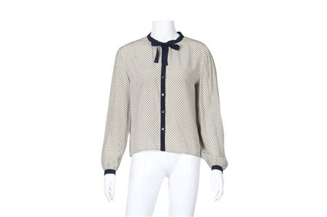 chanel logo blouse